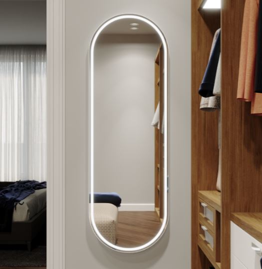 Remer 600 Matte White Great Great Gatsby LED Mirror