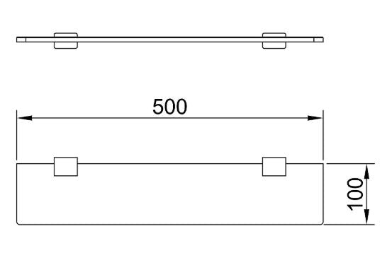 Eneo 50cm Glass Shelf