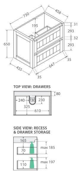 Hampton 750mm Vanity