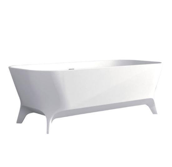 Hampton 1600mm Matte White Stone bath