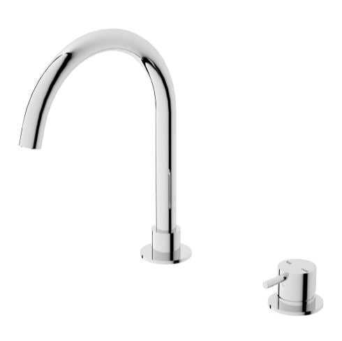 Mecca Hob Basin Mixer And Spout (Round Spout)