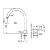 Mecca Hob Basin Mixer And Spout (Round Spout)