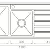 Impact 1200 1 & 3/4 Bowl Kitchen Sink