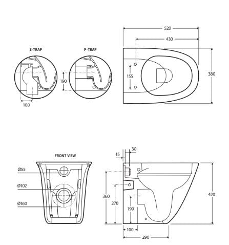 RAK Sensation Wall Faced Toilet
