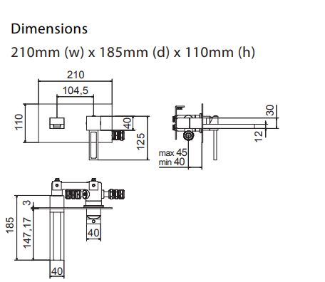 Hyde Wall Mixer W/ Spout