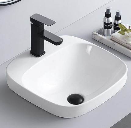 Kayla Gloss White 425 Semi Insert Ceramic Basin