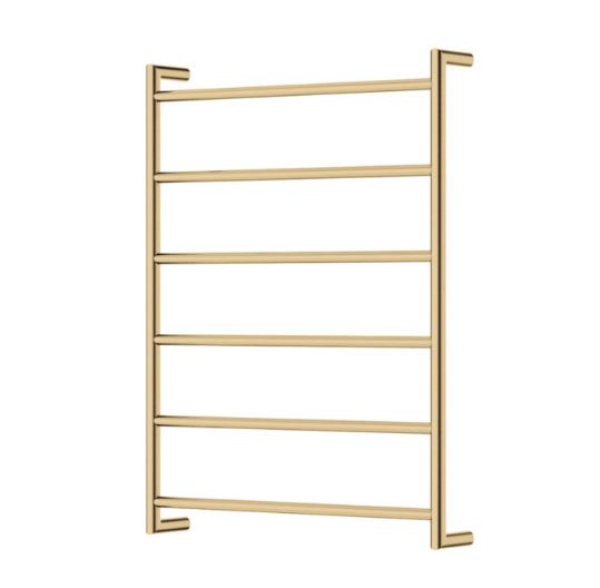 Kaya 600x800mm Heated Towel Rail Brushed Brass