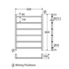Kaya 600x800mm Heated Towel Rail Brushed Brass