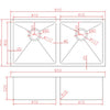 Kube 910 Double Bowl Sink