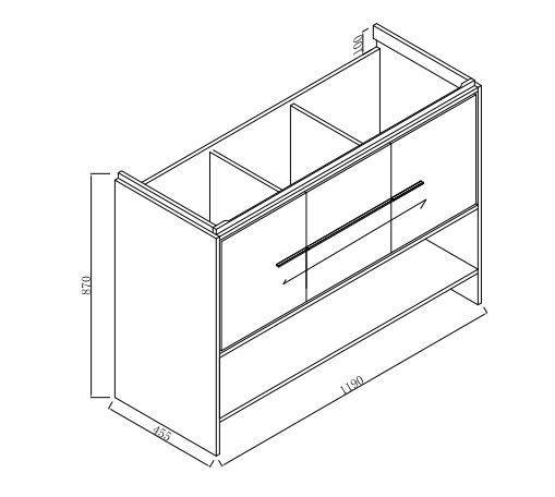 Louie 1200mm Vanity