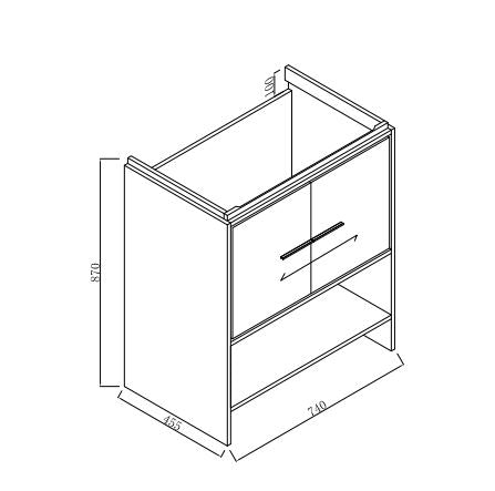 Louie 750mm Vanity