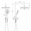 Loui Brushed Brass Mini Twin Shower set