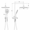 Loui Gunmetal Mini Twin Shower set