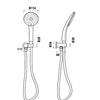 Loui Hand Shower With Wall Bracket - Matte Black