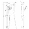 Loui Shower rail- chrome