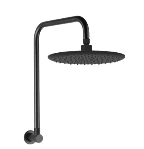 Loui Matte Black Wall Shower