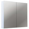 750mm High Mirror Shaving Cabinet- White Gloss