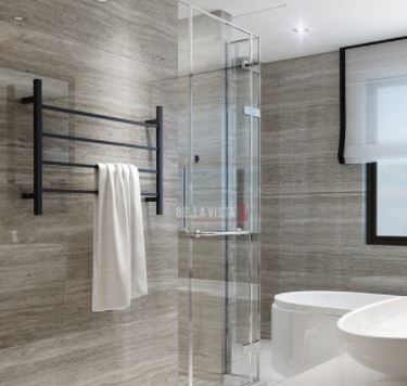 Luna Mini 700S Matte Black Non-Heated Towel Ladder