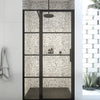 Manhattan Front Only Black Framed Showerscreen