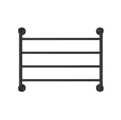 Lillian 600 x 458 Matte Black Heated Towel Rail