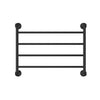 Lillian 600 x 458 Matte Black Heated Towel Rail