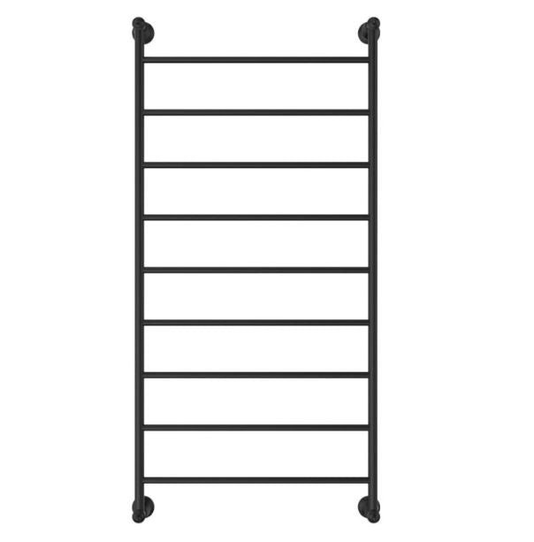 Lillian 600 x 1208 Matte Black Heated Towel Rail