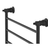 Lillian 600 x 458 Matte Black Heated Towel Rail
