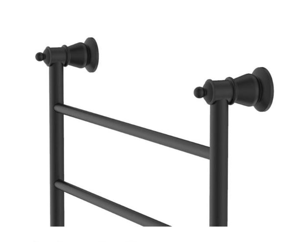 Lillian 600 x 808 Matte Black Heated Towel Rail