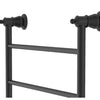 Lillian 600 x 1208 Matte Black Heated Towel Rail