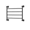 Lillian 600 x 458 Matte Black Heated Towel Rail