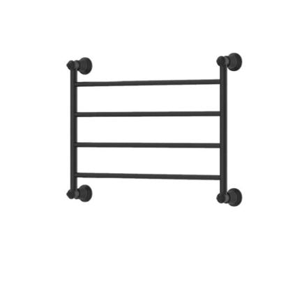 Lillian 600 x 458 Matte Black Heated Towel Rail