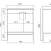 Mecca White 750 Vanity - Bayside Bathroom