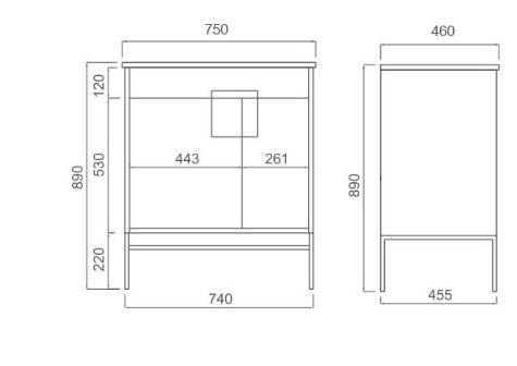 Mecca White 750 Vanity - Bayside Bathroom