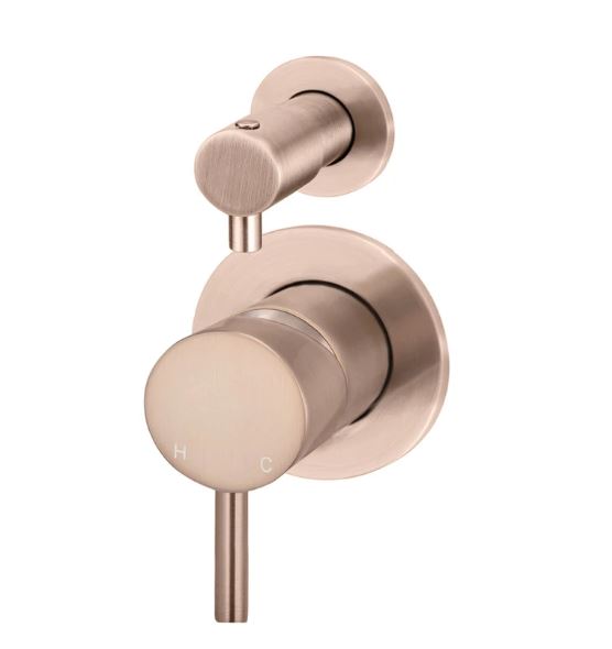 Meir Round Wall Mixer w/ Divertor- Champagne