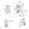 Meir Round Wall Mixer w/ Divertor- Champagne