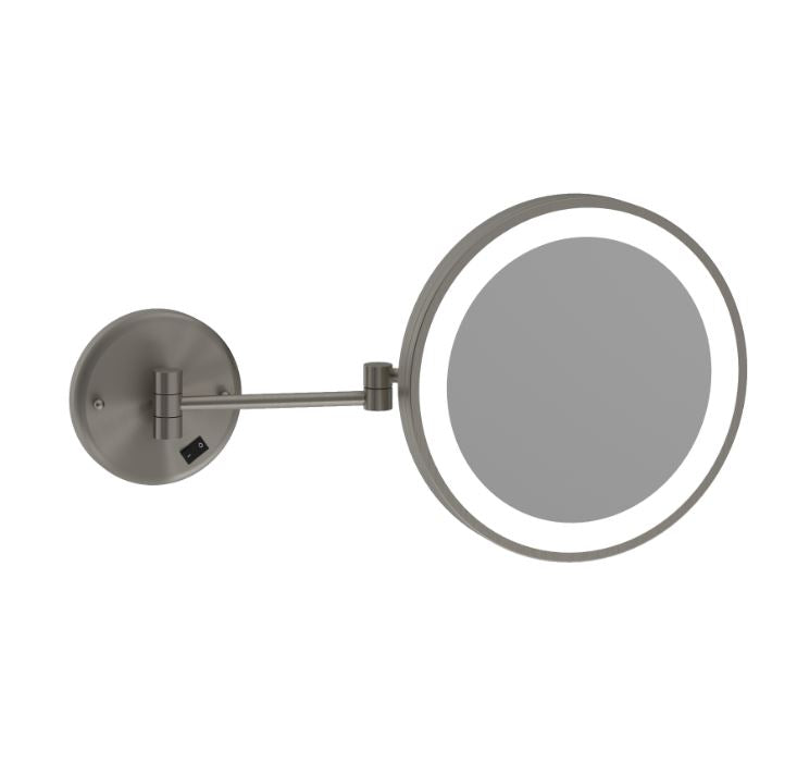 Brushed Nickel Wall Mounted 3X Magnifying Mirror