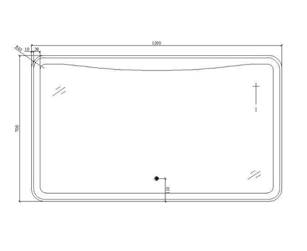 MIRROR LED-1200 - Bayside Bathroom