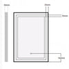 Lucas 900x 750 Black Framed LED Mirror