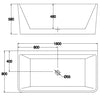 Monarco Back To Wall Bath 1400-1700mm