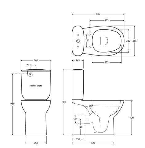 RAK Morning Back To Wall Toilet Suite