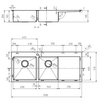 Select 1200 1 & 1/2 Bowl Kitchen Sink With Drainer