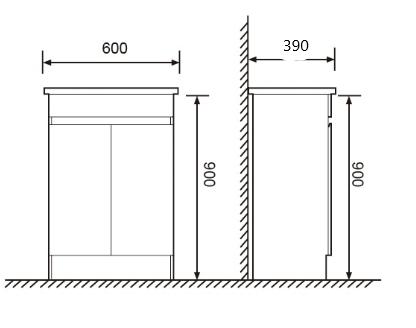 Florence (390mm Deep) Vanity 600-900mm