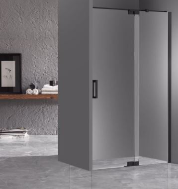 Nautical Front only showerscreen- Matte Black