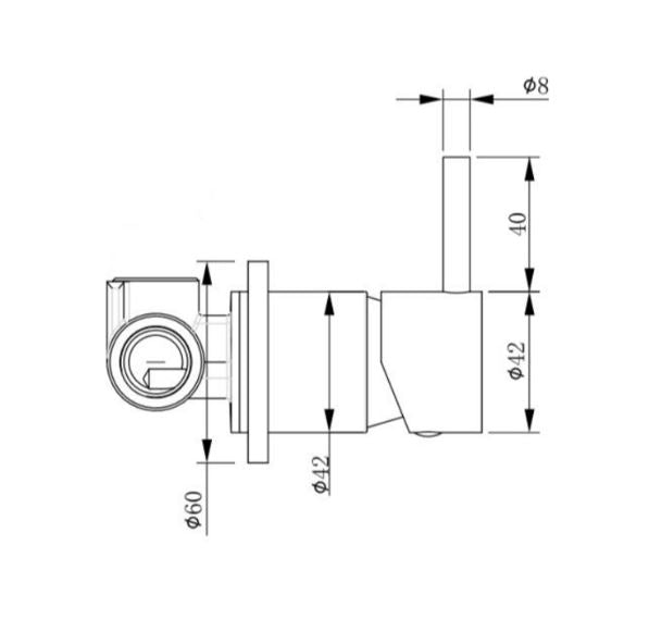 New York Wall Mixer- Gun Metal