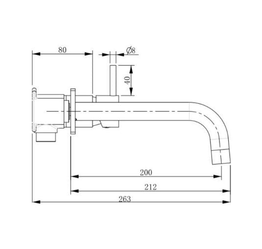 New York Wall Mixer w/ Spout