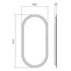 Oval 460 x 910 Gunmetal Framed Mirror