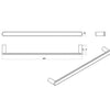 Olivia Single Towel Rail - Matte Black