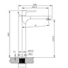 Olivia Tall Fixed Basin mixer - Chrome