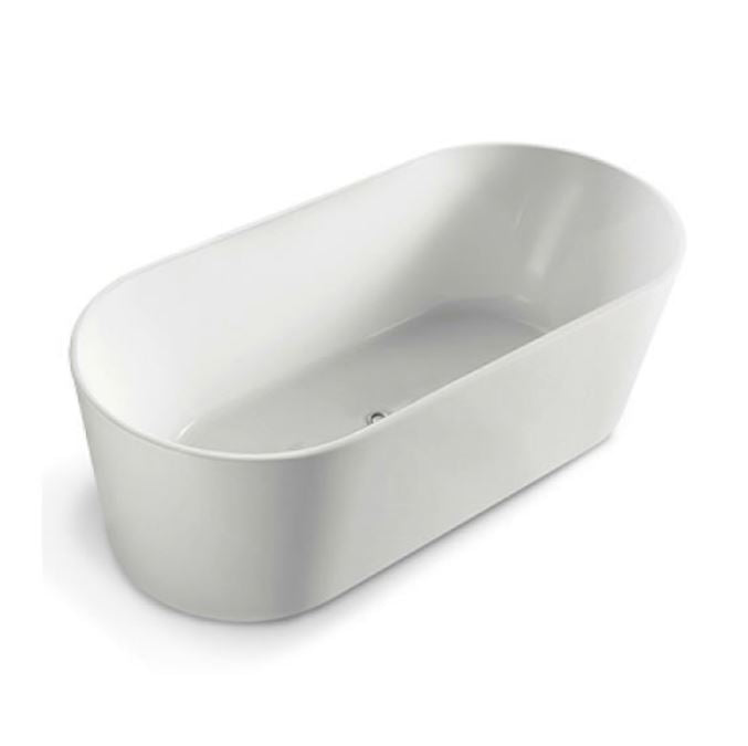 Matte White Oval Freestanding Bath