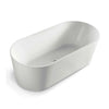 Matte White Oval Freestanding Bath